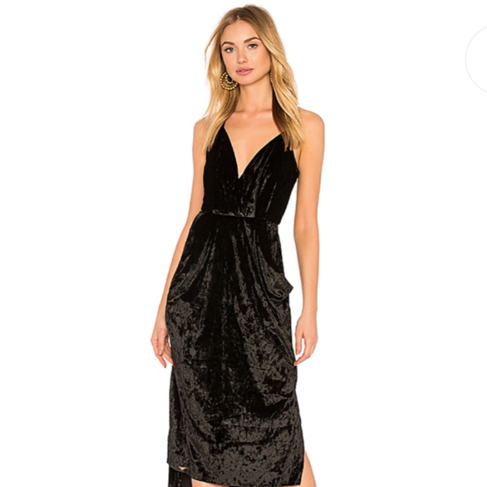 Midi faux wrap dress